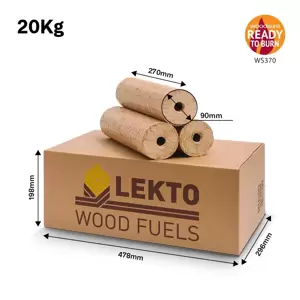 Lekto Hardwood Heat Logs 20kg - image 2