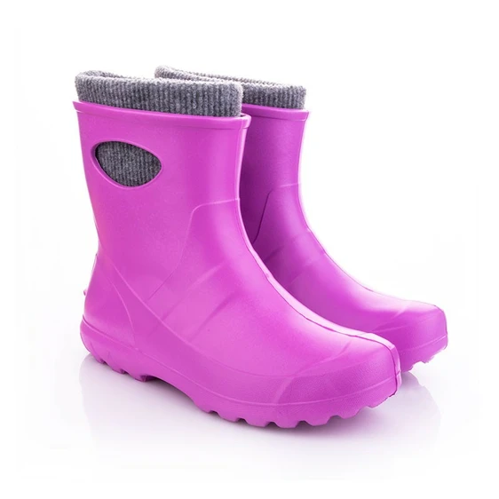 Leon Ultralight Ladies Fuchsia Ankle Wellies - UK 5