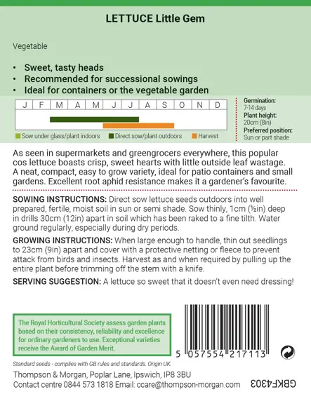 Lettuce Little Gem Seeds - image 2