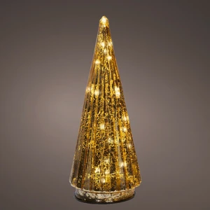 Light Up Decorative Gold Straight Glass Tree - 24cm