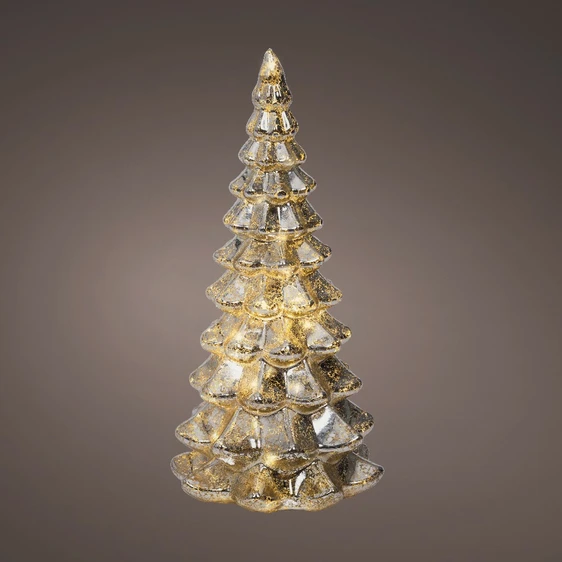 Light Up Decorative Silver Glass Tree - 21cm