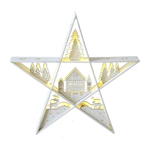 Light Up Festive White Star - Small