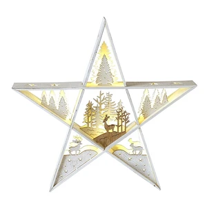 Light Up Festive White Star - Large