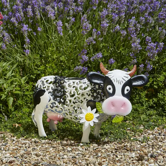 Light Up Silhouette Cow Ornament