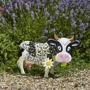 Light Up Silhouette Cow Ornament