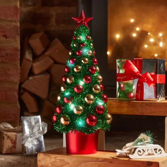 Light Up Tinsel Tree
