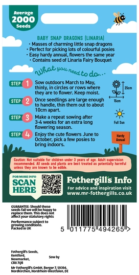 Little Gardeners Baby Snap Dragons Linaria - image 2