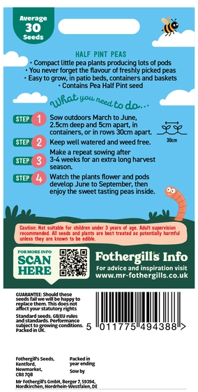 Little Gardeners Half Pint Peas - image 2