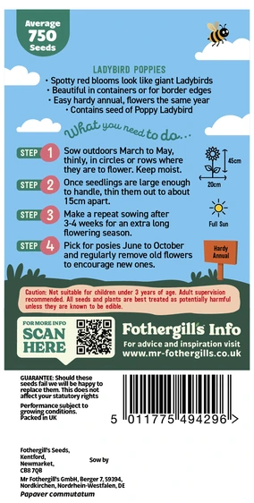 Little Gardeners Ladybird Poppies - image 2