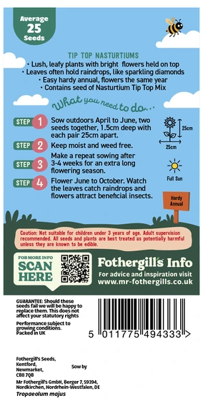 Little Gardeners Tip Top Nasturtiums - image 2