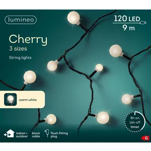 Lumineo Assorted Size Cherry String Lights - Warm White - image 2