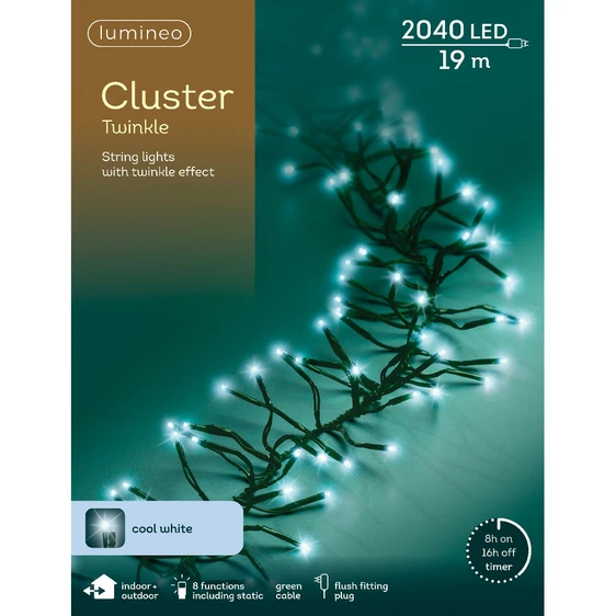 Lumineo Cluster Lights - Cool White (2040 Lights) - image 1