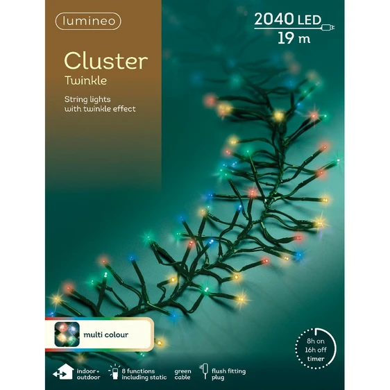 Lumineo Cluster Lights - Multi (2040 Lights) - image 1