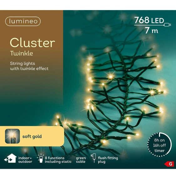 Lumineo Cluster Lights - Soft Gold (768 Lights) - image 1
