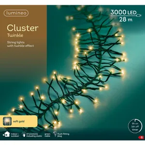 Lumineo Cluster Lights - Soft Gold (3000 Lights)