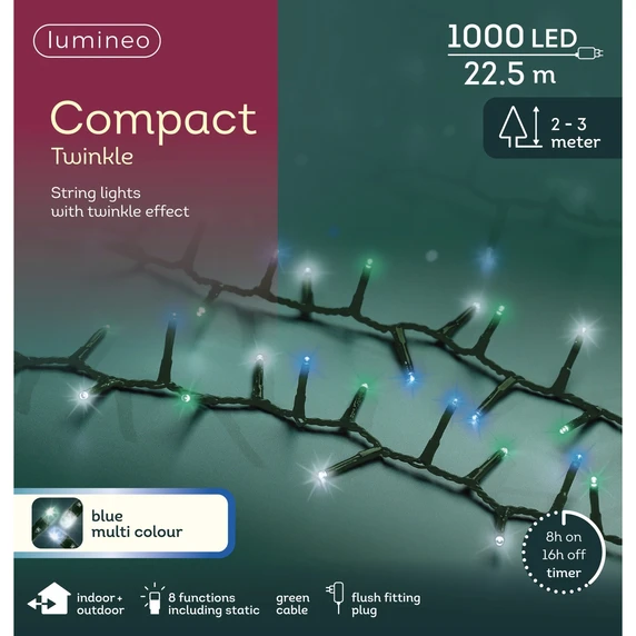 Lumineo Compact Twinkle Lights - Multi Blue - image 3