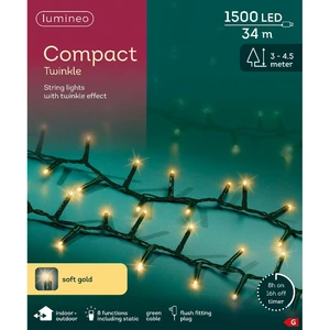 Lumineo Compact Twinkle Soft Gold String Lights (1500 Lights)