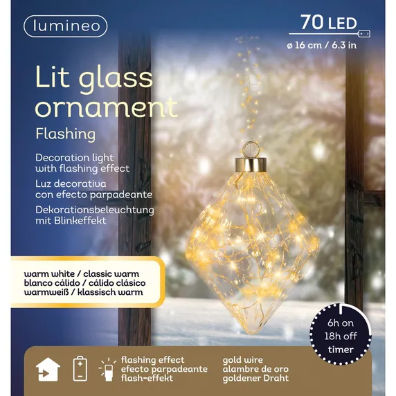 Lumineo Hanging Flashing Glass Diamond - image 2