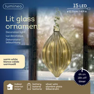 Lumineo Hanging Illuminated Glass Olive - image 2