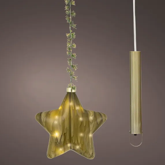 Lumineo Hanging Illuminated Glass Star - image 1