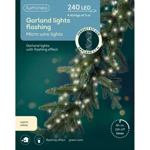 Lumineo Micro Wire Garland Lights - Warm White - image 2