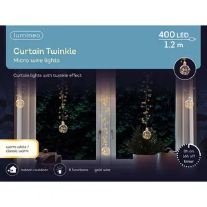 Lumineo Micro Wire Globe Curtain Lights - image 2