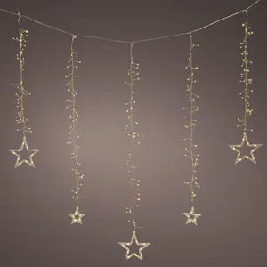 Lumineo Micro Wire Gold Star Curtain Lights - image 1