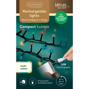 Lumineo Rechargeable Compact String Lights - Multi - image 2