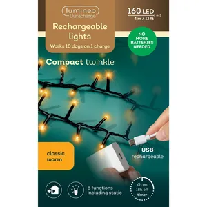 Lumineo Rechargeable Compact String Lights - Classic Warm - image 2