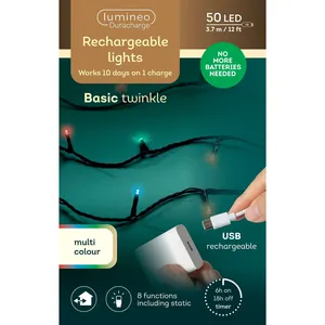 Lumineo Rechargeable String Lights - Multi (50 Lights) - image 2