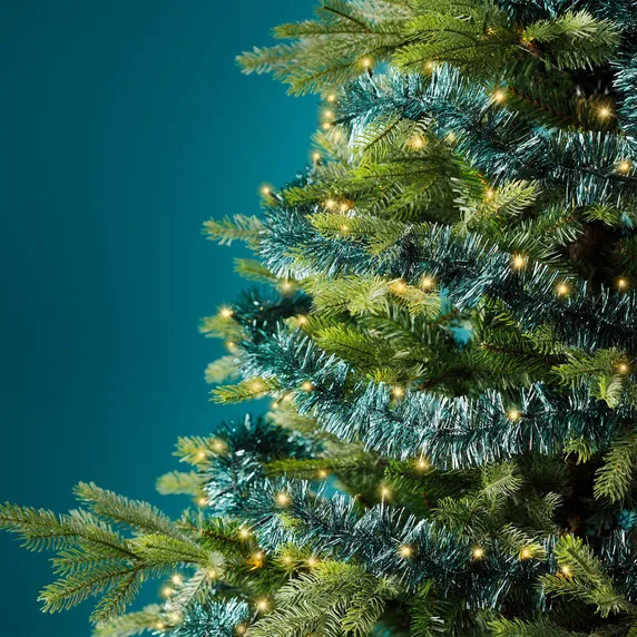 Lumineo Tinsel Garland String Lights - Emerald Green - image 3