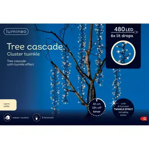 Lumineo Tree Cascade Lights - Twinkling Effect (Warm White) - image 2