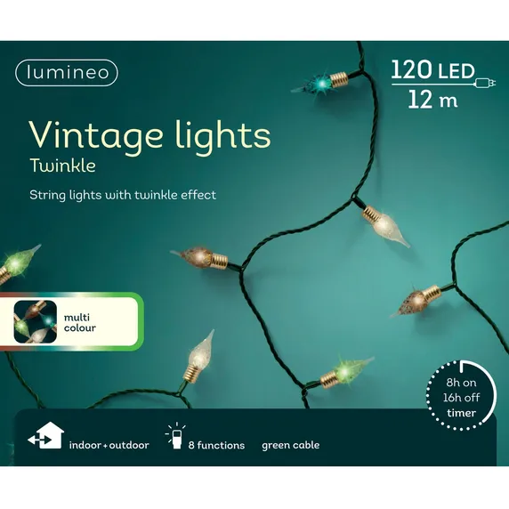 Lumineo Vintage String Lights - Cool Multi (120 Lights) - image 2