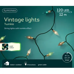 Lumineo Vintage String Lights - Cool Multi (120 Lights) - image 2