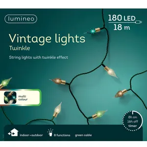 Lumineo Vintage String Lights - Cool Multi (180 Lights) - image 2