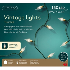 Lumineo Vintage String Lights - Warm White (120 Lights) - image 3