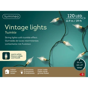 Lumineo Vintage String Lights - Warm White (120 Lights) - image 2