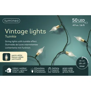 Lumineo Vintage String Lights - Warm White (50 Lights)