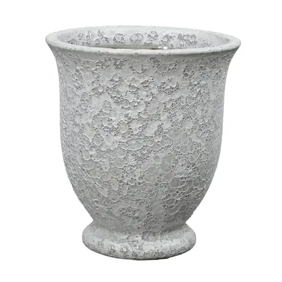 Luna White Vase Pot Ø24cm