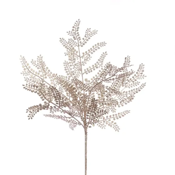 Maidenhair Fern Metallic Stem - Champagne