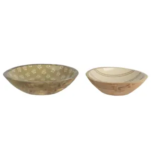 Mango Wood Bowls Set - Natural - image 2