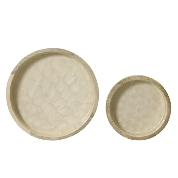 Mango Wood Cream Bowls Set - image 2