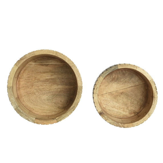 Mango Wood Serving Bowl Set - image 2