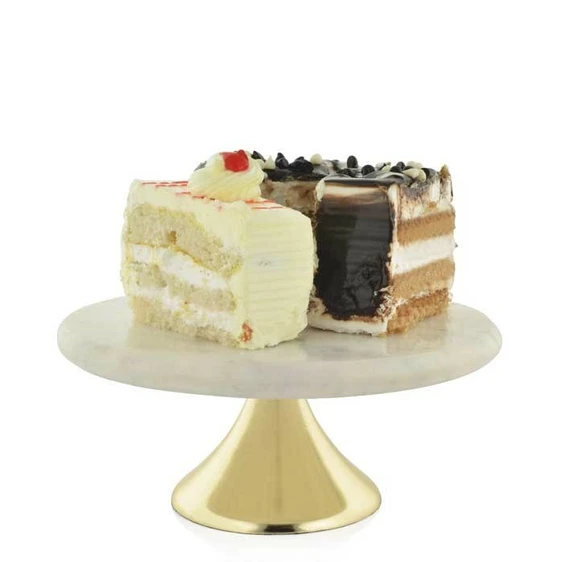 Marble & Gold Cake Stand - Medium - image 2