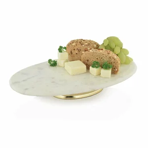Marble & Gold Oval Cake Stand - image 2