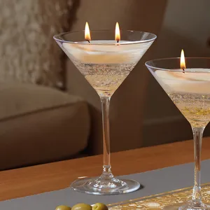 Martini Candle - Silver Stars