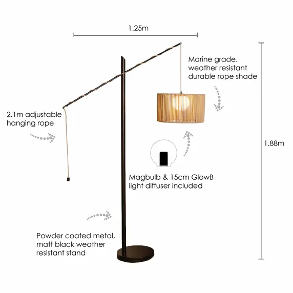 Matera Latte Rope Floor Lamp - image 4