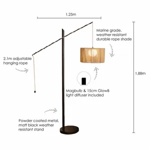 Matera Latte Rope Floor Lamp - image 4