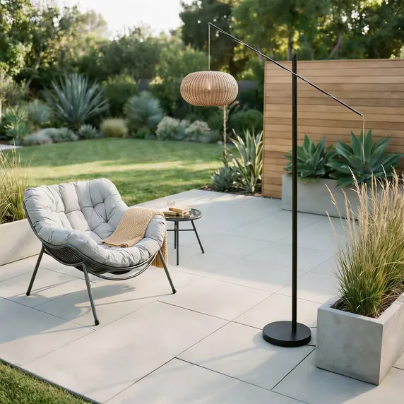 Matera Sesame Rattan Floor Lamp - image 2