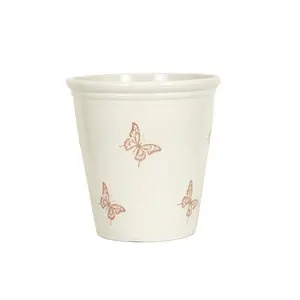 Meadow Butterfly Pot Ø40cm - Off White
